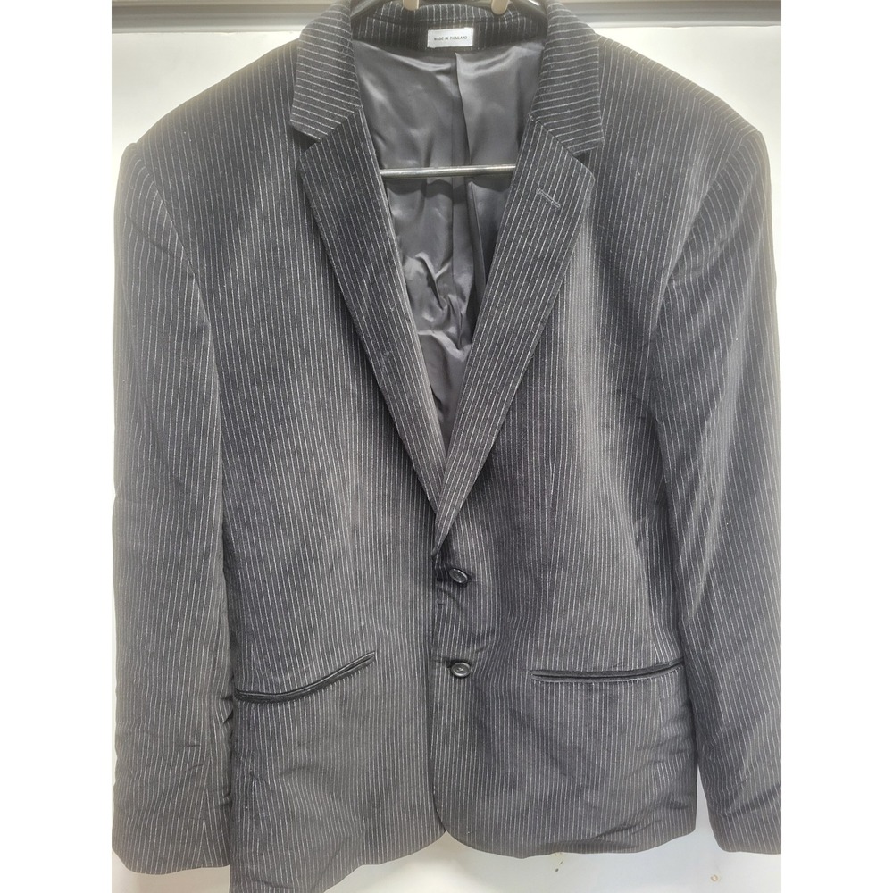 Calvin Klein Mens Pinstripe Corduroy Blazer Jacket Charcoal Grey Small Regular